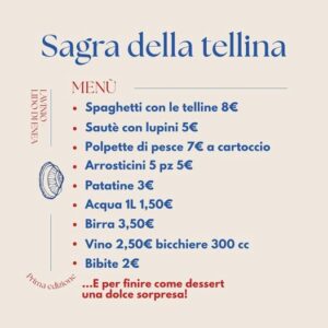 menu sagra tellina lavinio